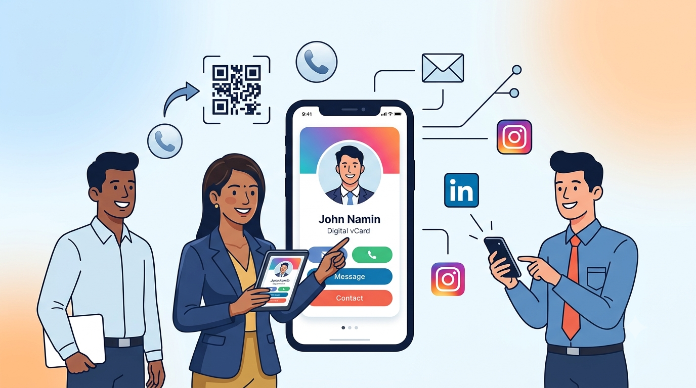 Digital vCard Illustration